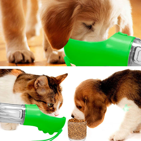 Botella Multifuncional Canina 3 en 1
